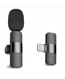 CP K9 Mini Lightning Smartphone Wireless clip clear sound microphone noise cancell (5.7x1.5cm) Black
