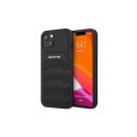 Mercedes AMG AMHCP14LGSEBK iPhone 14 Pro 6.1 "juodas / juodas kietas dėklas, odinės įspaudos linijos Mercedes AMG AMHCP14LGSEBK iPhone 14 Pro 6.1 "juodas / juodas kietas dėklas, odinės įspaudos linijos