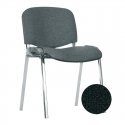 Visitor's chair NOWY STYL ISO chrome, leather substitute, V-4, black sp.
