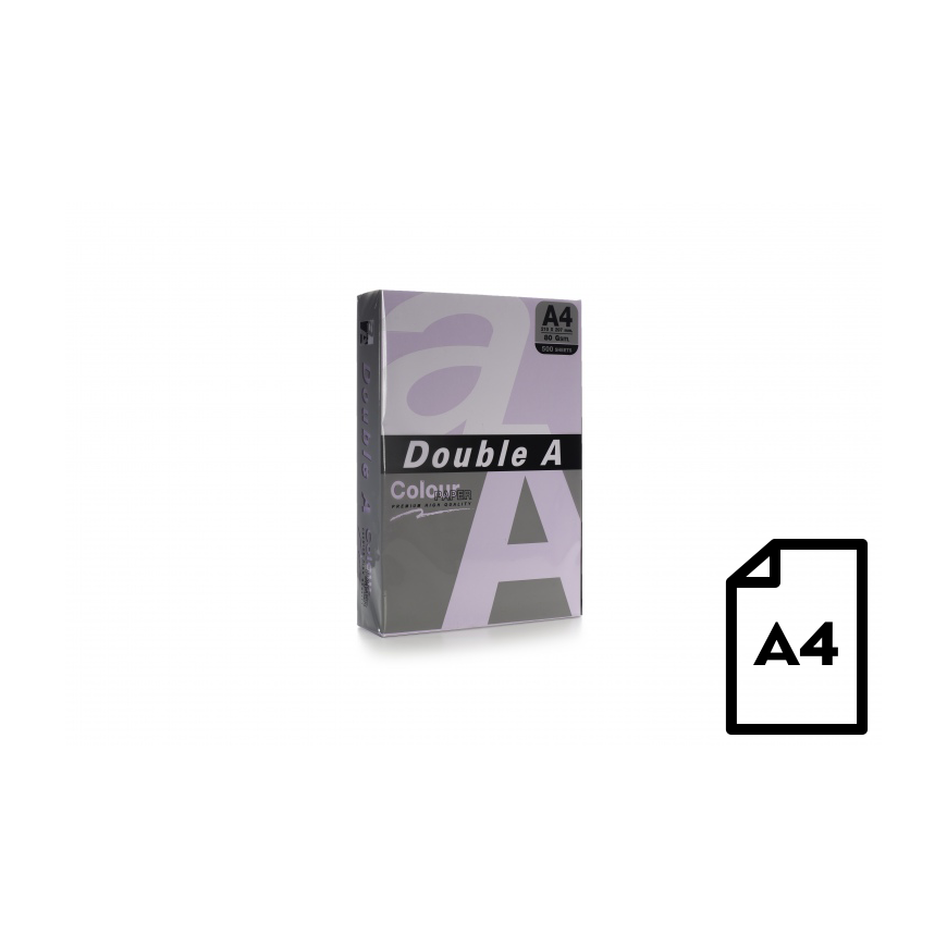 Color paper Double A, 80g, A4, 500 sheets, Levender – 4