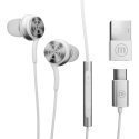Maxell XC1 USB-C vadu austiņas ar USB-A adapteri baltas Maxell XC1 USB-C vadu austiņas ar USB-A adapteri baltas