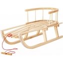 Wooden sled with backrest GreenBlue GB136