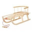 Wooden sled with backrest GreenBlue GB136