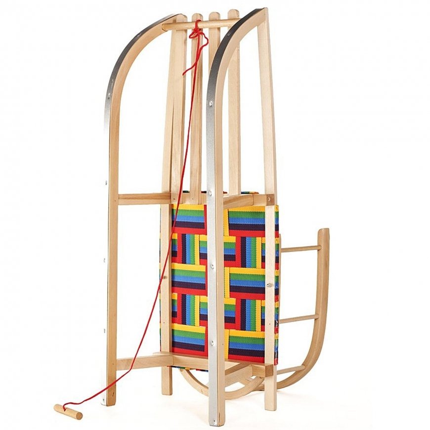 Wooden sled with backrest GreenBlue GB138 – 2