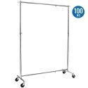 Tatkraft Urban Adjustable Heavy-Duty Clothes Rail with Industrial Grade Locking Wheels, Extendable from 36.6 to 55 inches, 100kg Tatkraft Urban Adjustable Heavy-Duty Clothes Rail with Industrial Grade Locking Wheels, Extendable from 36.6 to 55 inches, 100kg