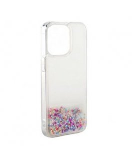 iLike Apple iPhone 13 Silicone Case Water Glitter Rainbow
