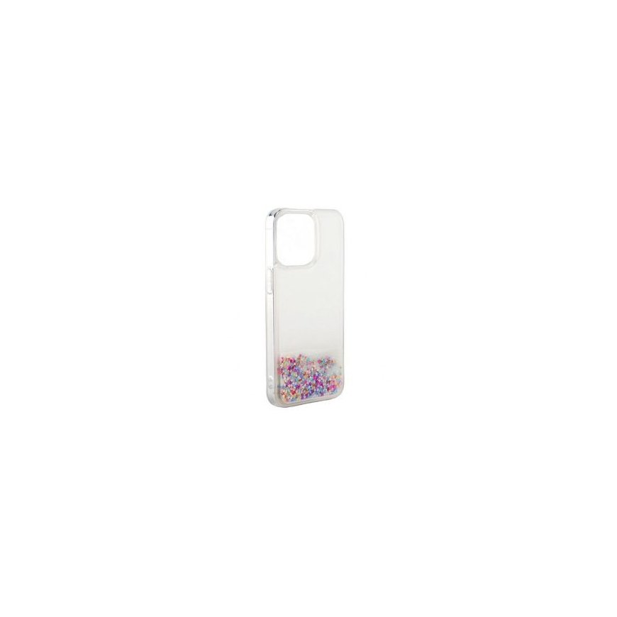 iLike Apple iPhone 13 Silicone Case Water Glitter Rainbow