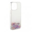 iLike Apple iPhone 13 Silicone Case Water Glitter Rainbow