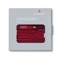 Victorinox SwissCard Classic Sarkans, Caurspīdīgs ABS sintētika Victorinox SwissCard Classic Sarkans, Caurspīdīgs ABS sintētika