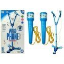 Lean Cars Microphone Karaoke Set Blue Tripod