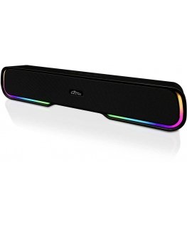 Kompiuterio kolonėlės Media-Tech PHANTOM BT – nešiojamasis Bluetooth garso juostos garsiakalbis, daugiaspalvė RGB apšvietimo juo