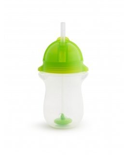 MUNCHKIN gertuvė su šiaudeliu ir svareliu, žalia, 12mėn+, 296ml, 01246301