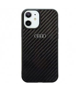 Audi case for iPhone 11 AU-TPUPCIP11-R8/D2-BK black hard case Carbon Fiber