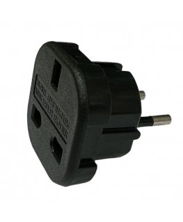 CP UK2 Power Plug adapter UK 3pin to Euro Socket - UK to EU Adapter Black (OEM)