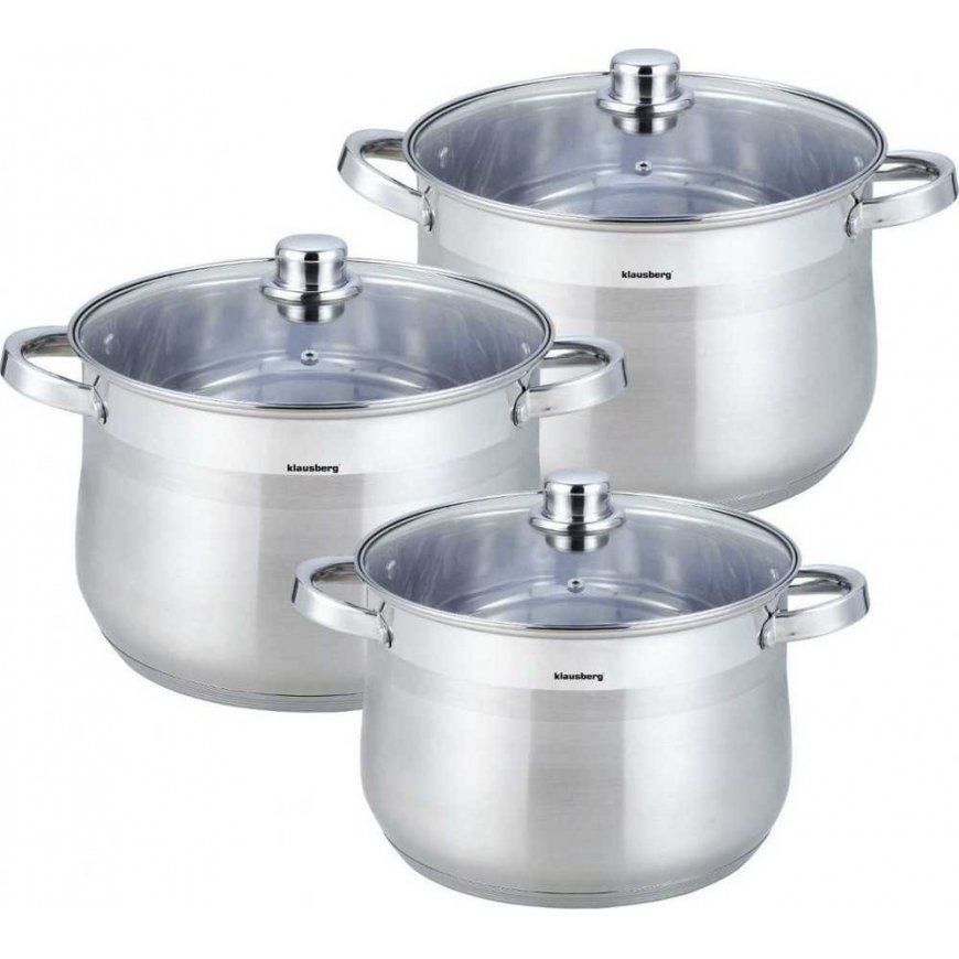 Klausberg Set of 3 pots made