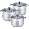 3 puodų rinkinys iš aukštos kokybės nerūdijančio plieno KLAUSBERG 10/13/16L KB-7178 3 puodų rinkinys iš aukštos kokybės nerūdijančio plieno KLAUSBERG 10/13/16L KB-7178
