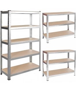 Metal storage shelf 150 x 75 x 30 cm Humberg 4840