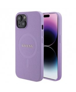 Guess Saffiano MagSafe Back Case for Apple iPhone 15 Plus