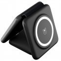 WoW F1 3in1 Foldable Magnetic Wireless 15W charger Smartphone / Smartwatch / TWS headset Black WoW F1 3in1 Foldable Magnetic Wireless 15W charger Smartphone / Smartwatch / TWS headset Black