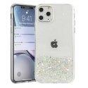Fusion glue glitter silicone case for Apple iPhone 13 Pro transp