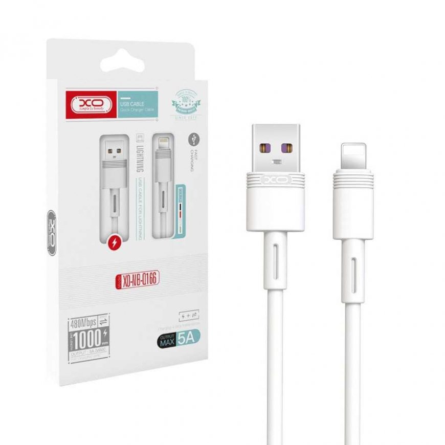 XO cable NB-Q166 USB - Lightning 1,0 m 5A black