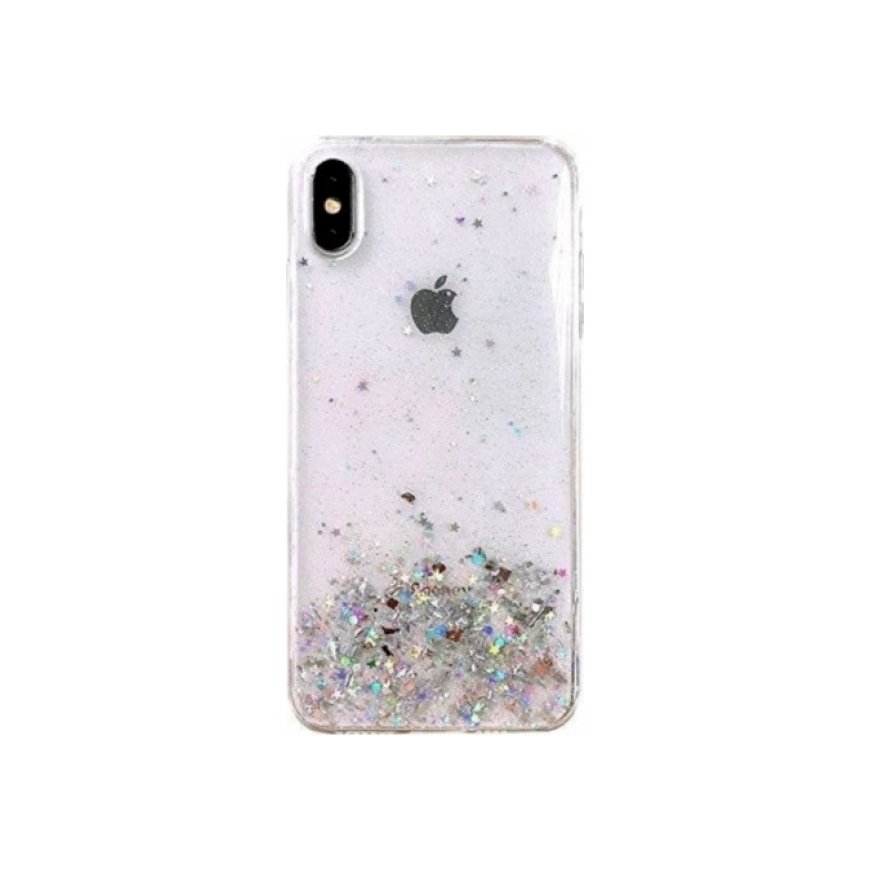 Fusion Glue Glitter Back Case Silicone Case For Apple iPhone 12