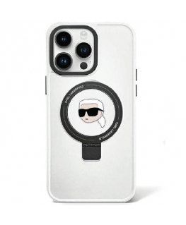 Karl Lagerfeld Ring Stand Karl Head MagSafe Back Case for Apple iPhone 15