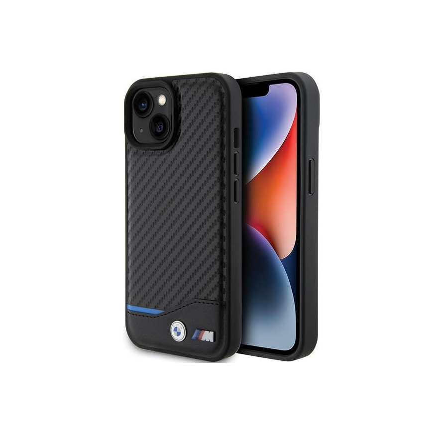 BMW PU Carbon Case Aizmugurējais Apvalks
