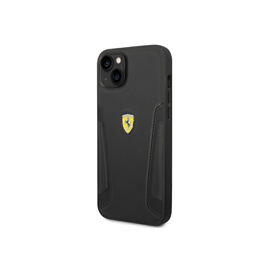 Case Ferrari FEHCP14MRBUK iPhone 14 Plus 6.7 inch Black/Black Hard Case Leather Stamp Side – 4