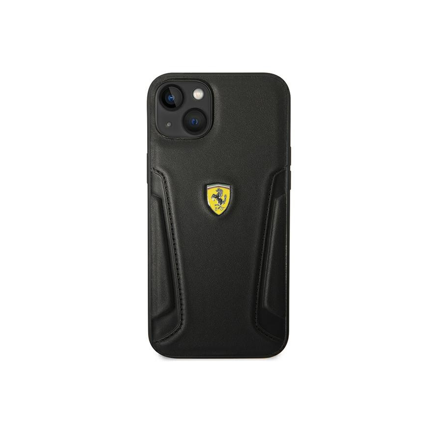 Case Ferrari FEHCP14MRBUK iPhone 14 Plus 6.7 inch Black/Black Hard Case Leather Stamp Side – 5