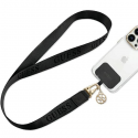 Dėklas Guess GUOUCPNLEH4K Universal CBDY Nylon Chain dirželis juoda|juodas
