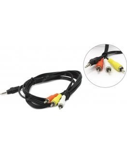 Gembird CCA-4P2R-2M audiokaapeli 3.5mm 3 x RCA Musta