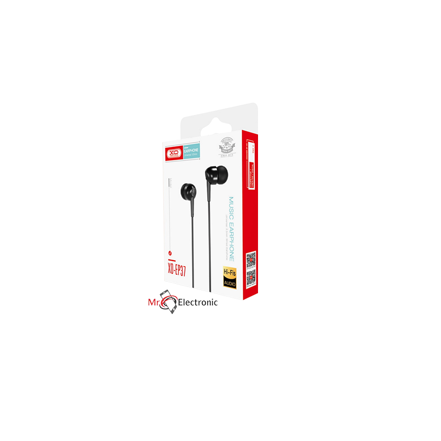 XO Wired earphones EP37 jack 3,5mm black