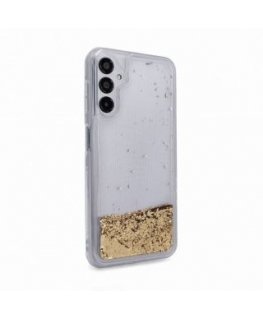 iLike Samsung Galaxy A14 5G Silicone Case Water Glitter Gold