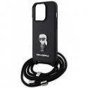 Karl Lagerfeld Crossbody Saffiano Monogram Metal Pin Karl & Choupette Back Case Защитный Чехол для Apple iPhone 15 Pro Karl Lagerfeld Crossbody Saffiano Monogram Metal Pin Karl & Choupette Back Case Защитный Чехол для Apple iPhone 15 Pro