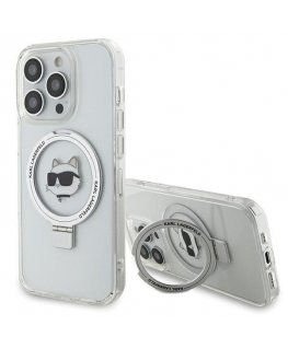 Karl Lagerfeld Ring Stand Choupette Head MagSafe Back Case for Apple iPhone 15