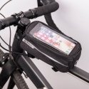 Waterproof bike frame bag with phone holder black Waterproof bike frame bag with phone holder black