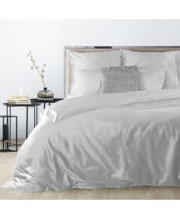 Eurofirany DIVA LINE DINA High-quality cotton satin monochrome bedding set, 160X200 cm, 2 pcs. 70 X 80 cm, color: light gray