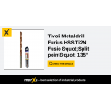 Tivoly Metalo grąžtas FURIUS 8.0mm, Ti2CN FUSIO, HSS kampas "Split point" 135°, blisteryje. Tivoly Metalo grąžtas FURIUS 8.0mm, Ti2CN FUSIO, HSS kampas "Split point" 135°, blisteryje.