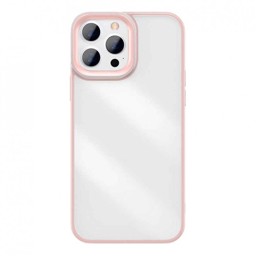 Baseus Crystal Transparent Case for iPhone 13 Pro (pink)