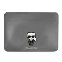 Karl Lagerfeld Saffiano Ikonik Computer Sleeve 16" Silver Karl Lagerfeld Saffiano Ikonik Computer Sleeve 16" Silver