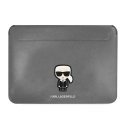 Karl Lagerfeld Saffiano Ikonik Computer Sleeve 16" Silver Karl Lagerfeld Saffiano Ikonik Computer Sleeve 16" Silver