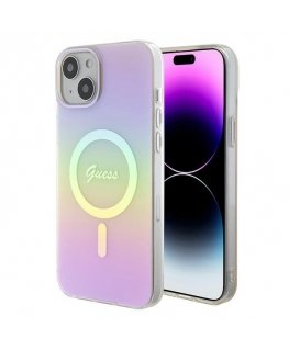 Guess IML Iridescent MagSafe Back Case Защитный Чехол для Apple iPhone 15 Plus