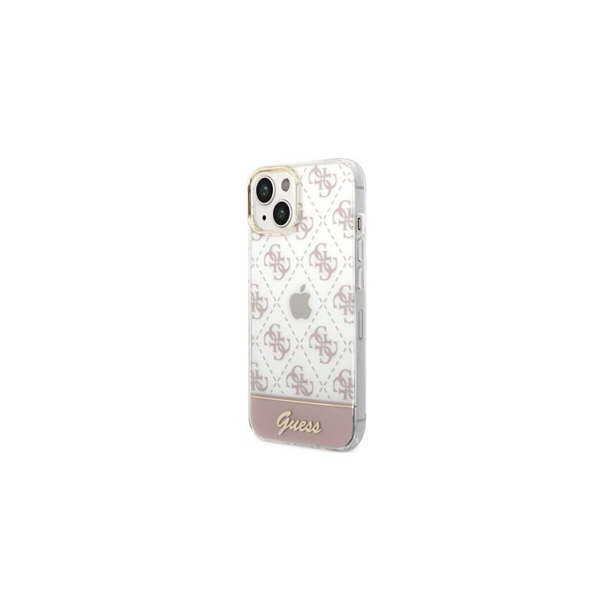 Guess PC|TPU Peony Glitter Script Logo Case for iPhone 14 Plus P – 2