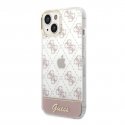 Guess PC|TPU Peony Glitter Script Logo Case for iPhone 14 Plus P Guess PC|TPU Peony Glitter Script Logo Case for iPhone 14 Plus P