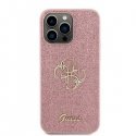 Guess Glitter Script Big 4G Back Case Защитный Чехол для Apple iPhone 15 Pro Max