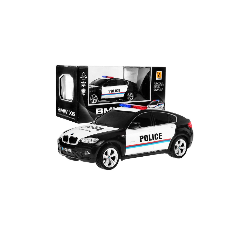 RoGer R/C BMW X6 Police Toy Car 1:24