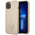 Guess PU Saffiano Triangle Case for iPhone 13 mini Beige Guess PU Saffiano Triangle Case for iPhone 13 mini Beige