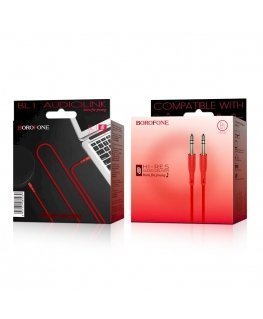 Borofone BL1 Premium AUX Cable 3.5 mm - 3.5 mm 1m red
