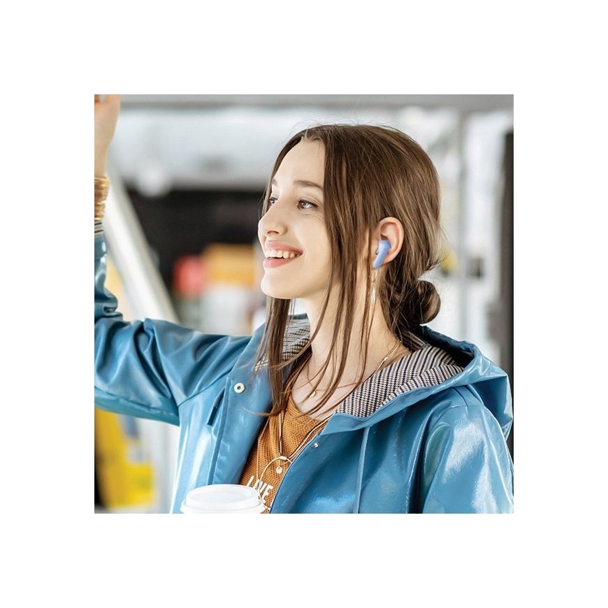 Bluetooth headphones 5.3 T85 ENC TWS white – 2